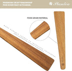 12 Inch Acacia Wood Spatula for Cast Iron, Small Wooden Flipper, Egg Scraper, Flat Turner, Multipurpose Cooking Utensil, Set of 2 Spatulas for Flipping, Scraping, Serving & Turning