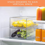 Sorbus Medium Clear Storage Drawers (2 Pack)