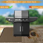 Anze Under Grill Mat for Outdoor Grill, 36x48 Inch Anti-Slip BBQ Floor Mats, Easy to Clean Reusable Fireproof Grill Pad, Oil-Proof Waterproof Protector for Indoor Fireplace Pit Mat Brown