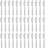 36 Piece Salad Forks, 7 Inch Small Forks in Stainless Steel mirror polished and Dishwasher Safe, Used For Tasting Cakes and Fruits