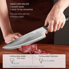 10C Kitchen Knife Set 2pc,8" Chef Knife & 5.5" Utility Knife,VG10 High Carbon Stainless Steel,6-Star Sharp Standard,G10 Black Handle,Love's Gift Box