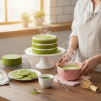 Pink Matcha Set - 5 Pcs Matcha Tea Set Includes Matcha Bowl with Spout, Bamboo Scoop, Sifter, Whisk and Holder, Matcha Whisk Set Pink Christmas Birthday Gift