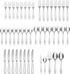Oneida B336045A Mooncrest 45-Piece Flatware Set, Service for 8,Silver,45 Piece