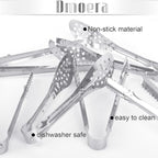 12 Pack Premium Small Serving Tongs, Dmoera Mini Stainless Steel Appetizer Tongs, 5Inch,5.2Inch(12.7cm)