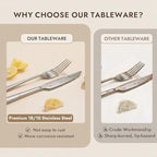 KINGSTONE Mirror Polish Silverware Set for 8, 40-Piece 18/10 Stainless Steel Flatware Set, Dishwasher Safe Cutlery Set for Wedding, Home, Restaurant, Knives Spoons and Forks Set