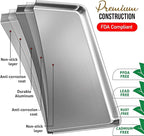 JoyTable Aluminum Baking Sheet Set, 2 Pack Half Sheet Pan, Commercial Quality Cookie Sheets for Baking or Roasting Non-Stick, 18 x 13 Inch Warp Resistant Aluminum Baking Pan