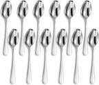 KEAWELL Premium Louise Demitasse Espresso Spoons, 18/10 Stainless Steel Mini Coffee Spoons, Dishwasher Safe (5.6 inches, 12)