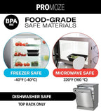 50-Pack Reusable Meal Prep Containers Microwave Safe Food Storage Containers with Lids, 28 oz - 1 Compartment Take Out Disposable Plastic Bento Lunch Box To Go, BPA Free - Dishwasher & Freezer Safe