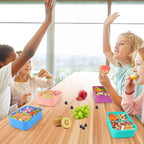 Caperci Classic Bento Box Adult Lunch Box for Older Kids - Leakpoof 47 oz 3-Compartment Lunch Containers for Adults and Teens, Built-in Utensil Set, Ideal for On-the-Go Balanced Eating, Pink
