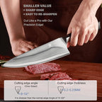 10C Pro Kitchen Knife Set 2pc,8" Chef Knife & 5.5" Utility Knife,VG10 High Carbon Stainless Steel,6-Star Sharp Standard,G10 Black Handle,Love's Gift Box