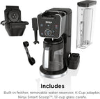 Ninja R-CFP300 DualBrew Pro Specialty 12-Cup Coffee Maker with Glass Carafe, K-Cup, 4 Brew Styles, Built-In Frother, Black - Certified Refurbished