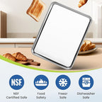 12 Pack Stainless Steel Baking Sheet Pans, 12.5" L × 9.6" W × 1" H Cookie Sheets for Toaster Oven, Rust-Resistant, Dishwasher Safe
