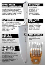 Dalstrong 12-Piece Knife Block Set - Gladiator Series Elite - White Handles - German HC Steel - Hand-Made Manchurian Ash Wood Block - NSF Certified