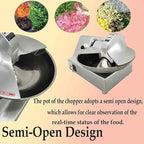 110V 8L Meat Vegetable Food Chopper Processor, Prep Food Processor, 750W Food Chopper with Partially Open Pot, Commercial Stainless Steel Blade Electric Shredder