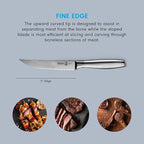 Messermeister Avanta 5” Fine Edge Steak Knife Set - German X50 Stainless Steel - Rust Resistant & Easy to Maintain - Includes 4 Steak Knives