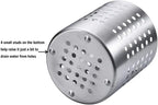 KSENDALO Small Stainless Steel Utensil Holder, SUS304 Silverware Utensil Drying Rack, Utility Sturdy Home Kitchen Daily Use Utensil Drainer for Countertop, Silver (5.32inch Tall)