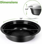 GUSTO [24 oz - 50 Count Round Meal Prep Containers with Lids – Reusable, Microwaveable, Dishwasher & Freezer Safe, BPA-Free Food Storage Containers for Portion Control (Formerly Comfy Package)