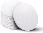 10-Pack Round White Cake Drum Board 12 Inch Sturdy 1/2 Inch Thick Full Wrap Edge Cake Base for Heavy Tiered Cakes(12" White)