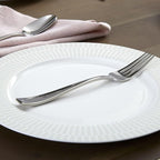 Oneida Silverware Set For 12, Moda 75-Piece Fine Flatware Set with Serving Utensils, Service For 12, 18/10 Stainless Steel, Mirror Finish, Dishwasher Safe, Knives Spoons and Forks Set(Silver 75 Piece)