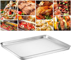 Baking Sheet Set of 4, Yododo Cookie Sheets Metal Stainless Steel Tray Baking Pans, Rectangle Size 16 x 12 x 1 inch, Mirror Polishing & Dishwasher Safe, Non Toxic & Healthy, Rust Free & Easy Clean