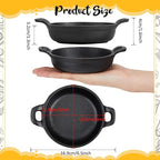Mini Cast Iron Skillets 5 x 5 x 1.3 Inch Cast Iron Pan Small Ramekin Set Black Casserole Dish Cookware Oven Safe Mini Skillets for Kitchen Indoor Outdoor Picnic (1 Pack)