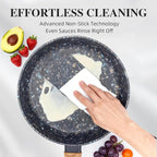8.5 & 10.25 Inch Nonstick Frying Pan Skillet, Superior PFOA-Free & Non-Toxic Coating, 3mm Aluminum for Even Heat, Induction Compatible, Dishwasher Safe for Eggs & Pancakes
