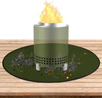 Round Fire Pit Mat Compatible with Solo Stove Mesa Accessories, Fire Proof Mat Compatible with Solo Stove Mesa Table Mat Under Fire Pit,Small Under Grill Mats for Outdoor Grill Table Top Protection