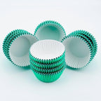 Gifbera Mini Foil Baking Cups Green, 300-Count Bright Foil Paper Green Cupcake Liners Mini Size