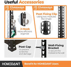 HOMEDANT 28"W x 12.3"D x 59.5"H 5-tier Boltless Metal Shelving Unit Adjustable Garage Storage Utility Rack Heavy Duty Shelves Organization Multipurpose Shelf Warehouse Kitchen Living Room pantry 2Pack