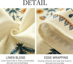 ISAENNE Designer French Pale Yellow Long Tablecloth Rectangle,Linen Floral Table Cloth,Wrinkle Resistant Decor Tablecloths for Dining Thanksgiving Banquet Kitchen Party,63"*102"-Estevan A