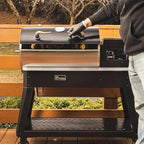 recteq Patio Legend 400 Pellet Smoker, Pellet Grill with Wifi & App Connectivity, Outdoor Smokers Grills, Wood Pellet Grills, Temp Range 180° to 700+°, Smoker Grill + Grilling Basics Bundle