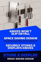 Dalstrong Magnetic Knife Holder Wall - Premium North American Walnut Wood - Knife Magnetic Strip - Aluminum Frame - 18" x 2.5" - Powerful Magnet Kitchen Bar - Easy Mount - Safely Display your Knives