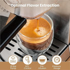Gevi Espresso Expresso Machine 20 Bar with Auto Milk Frother, Professional Espresso Maker with Steam Wand, Compact Stainless Steel Cappuccino & Latte Machine, Gift for Coffee Lover, Home Baristas