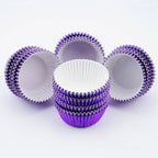 Gifbera Metallic Purple Foil Mini Cupcake Liners Muffin Cups, 300-Count
