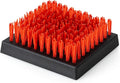 BBQ Replaceable Scraper Cleaning Head,Safe Nylon Bristles Barbecue Triple Scrubbers Cleaning Brush for Cast Iron Grates/ ((Only Red-Replacement Head No Grill Brush)