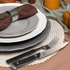 imarku Steak Knives, Steak Knives Set of 8, Serrated Steak Knife Set with Pakkawood Ergonomic Handle, Japanese HC Steel Steak Knife and Gift Box, Best Gift for Christmas&Thanksgiving