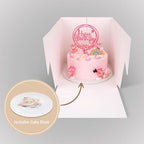 Cakebon Cake Boxes with Boards - 10 Inch Round Cake Drum White (1-pack) - Box With Window for Birthdays, Weddings and Parties