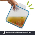 Snapware Total Solutions (5-Pack, 5.5 Cup) Plastic Food Storage Containers Set, Airtight & Leakproof Locking BPA-Free Lids Tupperware, Freezer Dishwasher Microwave Safe