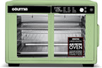 Gourmia French Door Digital Air Fryer Oven - XL 37QT Capacity, 12 Presets, FryForce 360° Tech, Dehydrate, Proof, Slow Cook, Fits 13” Pizza, 1700W, Green