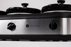 CULINARY CHEF, Triple Slow Cooker, Buffet Server 3 Pot, Food Warmer - Stainless