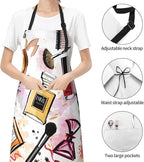 Men Women Apron, Adjustable Neck with 2 Pockets - Chef Apron for Cooking - Mom Dad Gift for Christmas, Birthday