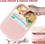MISS BIG® Bento Box,Bento Box Adult,Lunch Box,Leak Proof Lunch Containers,No BPAs and No Chemical Dyes Bento Lunch Box,Dishwasher and Microwave Safe Lunch Containers for Adults(1900ml Pink)