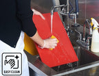 CURTA Cutting Boards for Kitchen, 30" x 18" x 0.5" Red Color Coded Plastic Commercial Chopping Board with Anti Slip Surface Dishwasher Safe