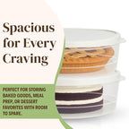 Evelots 4-Pack 10-Inch Airtight Food Storage Container with Lid - Portable Carrier for Pies, Cakes, Cupcakes & More - BPA-Free Clear Plastic - Secure & Easy Transport