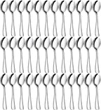 36 Piece Teaspoon Set (5.6 Inches) | Premium Food-Grade Stainless Steel Silverware - Dessert Spoons, Coffee Spoons for Home & Restaurant | Mirror Polished| Dishwasher Safe