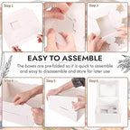 JCD 8 Packs Pink Bento Cake and Cupcake Box 1+5 Bento Box with Clear Window Fit 5 Cupcakes and 1 Mini Cake for Packaging Gift Baked Goods (Pink 1+5/8Pcs)