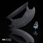 Dalstrong Ulu Chef Knife -7 inch-BATMAN™ Shadow Black Edition-High Carbon Steel BlackTitanium Coated Paring Knife, Mincing, Slicing Meat&Herb-G10 Handle-Sheath Cover