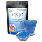 Snowy River Sky Blue, Cocktail & Margarita Sugar Rimmer - Vibrant Color Glass Rimming Sugar with Medium Crystal Texture - 4oz