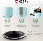 Haden Heritage 1.7 Liter Stainless Steel Electric Tea Kettle with Heritage 2 Slice Wide Slot Stainless Steel Bread Toaster, Turquoise