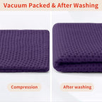 Homaxy 100% Cotton Waffle Weave Kitchen Dish Cloths, Ultra Soft Absorbent Quick Drying Dish Towels, 12 x 12 Inches, 6-Pack, Eggplant